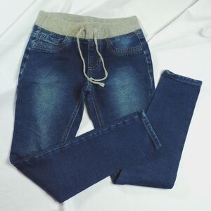 Arizona Jeans Stretch Waist Jeggings Drwstrng Skinny Stretch Denim Pant Girls 10